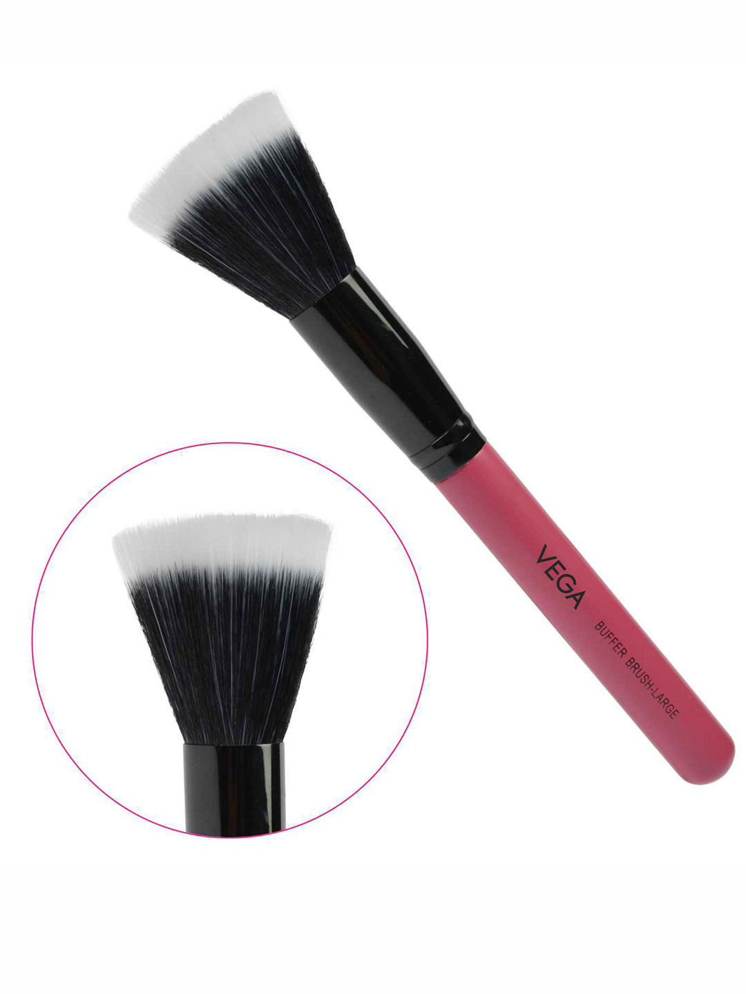 VEGA Buffer Brush for Face Powder Blending - MBP-01 - Pink
