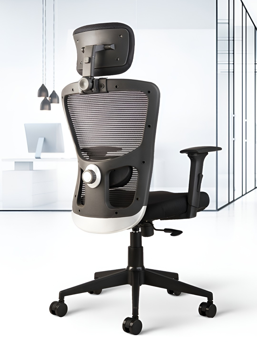 CELLBELL Black Leo C110 High Back Mesh Adjustable Office Arm Chair