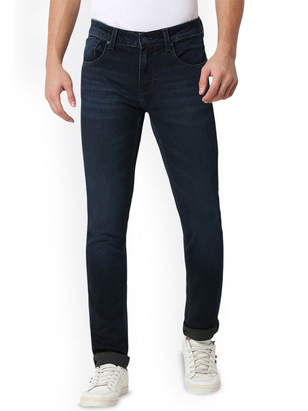SPYKAR Men's Slim Fit Low-Rise Jeans