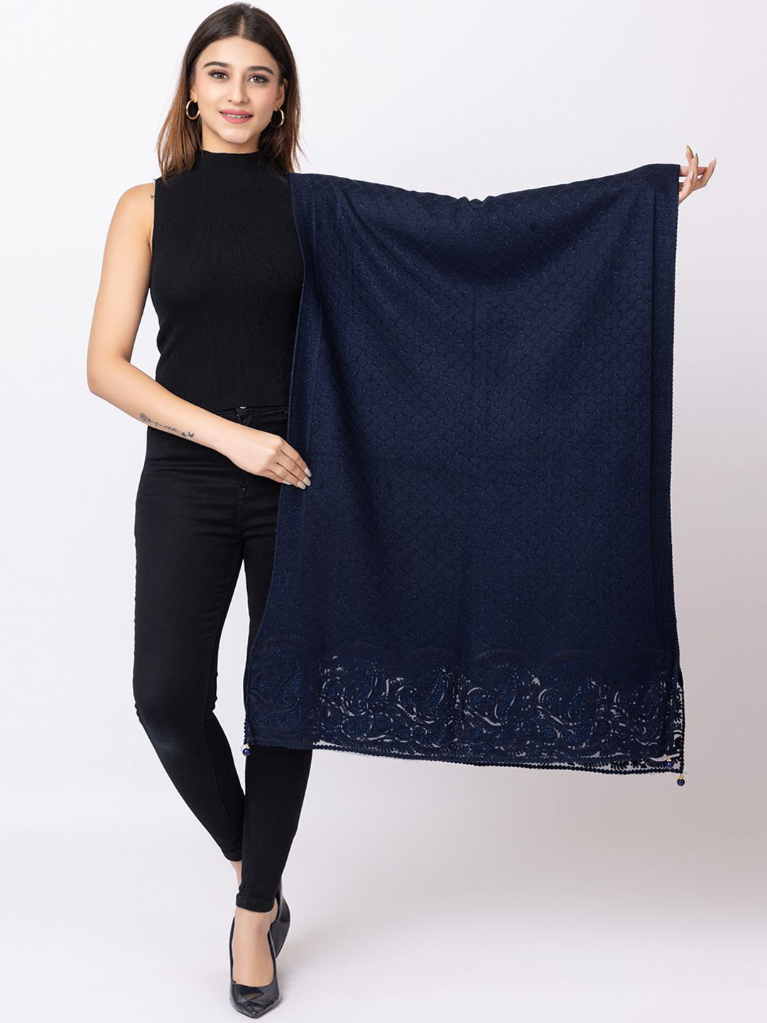 PASHGIRI Women Ethnic Motifs Embroidered Shawl