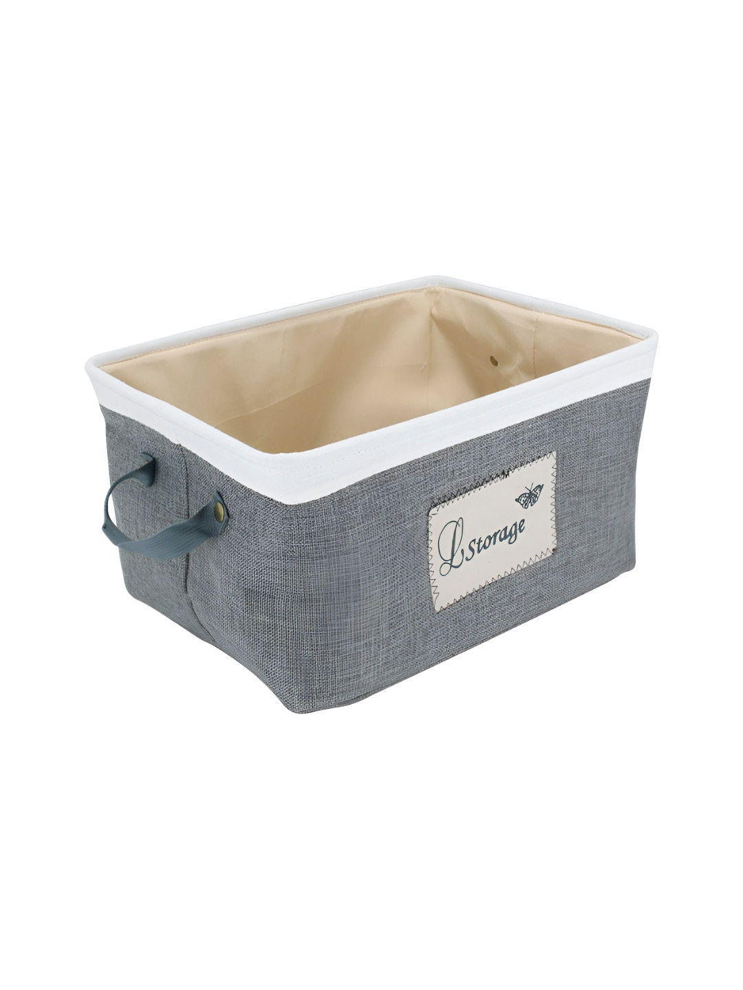 HomeStorie Grey Eco-Friendly Foldable Storage Basket Bins Multi-Utility Organisers
