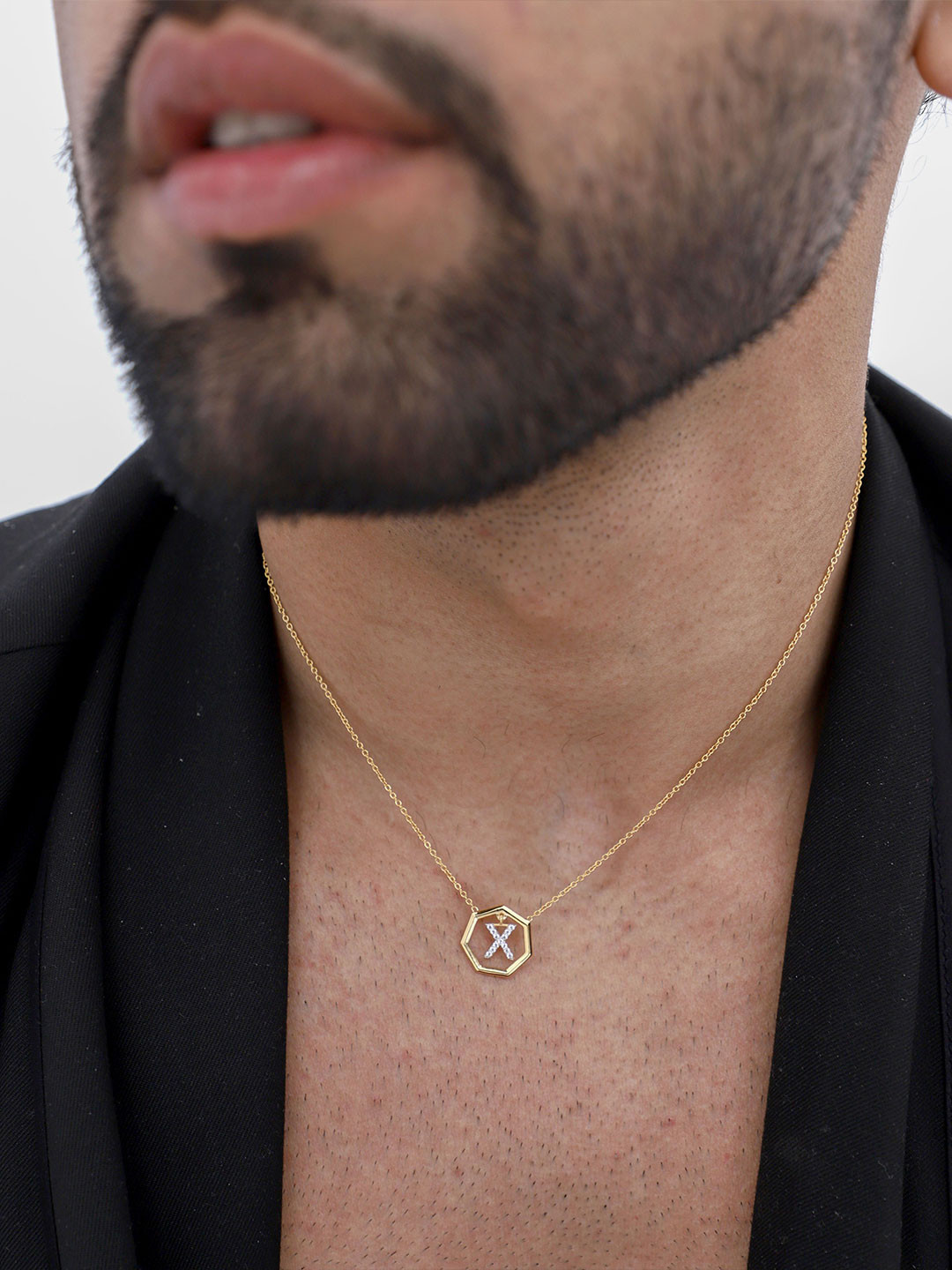 HOUSE OF SEVEN Unisex Brass Gold-Plated Necklace