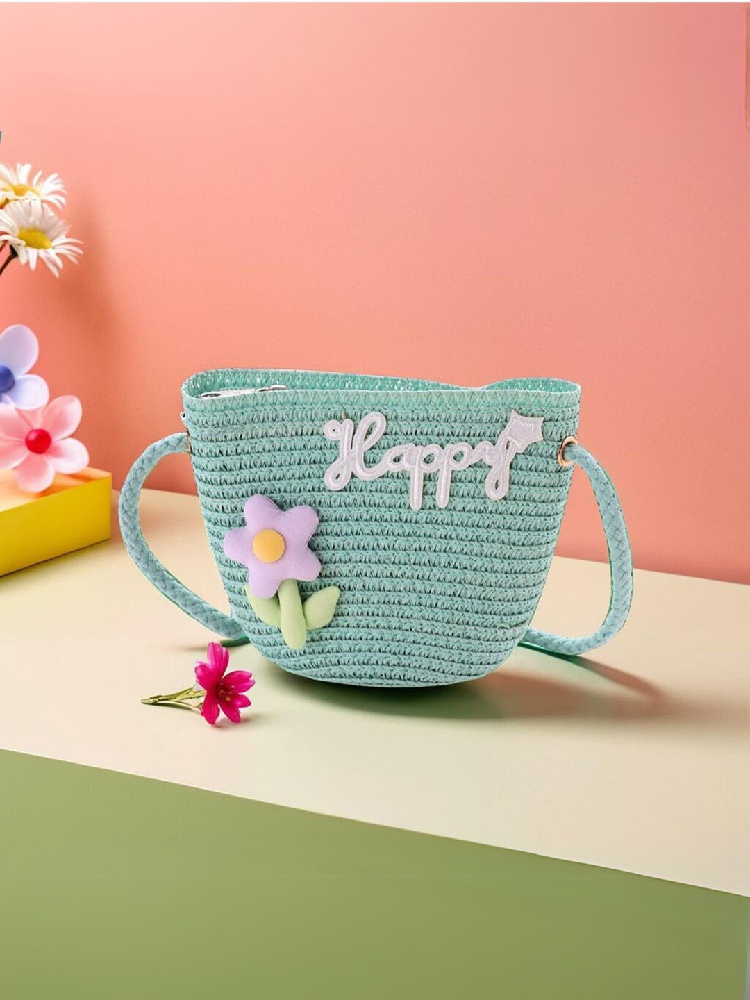 Tinker Squad Girls Floral Handmade Small Cute Sling Bag Shoulder Handbag