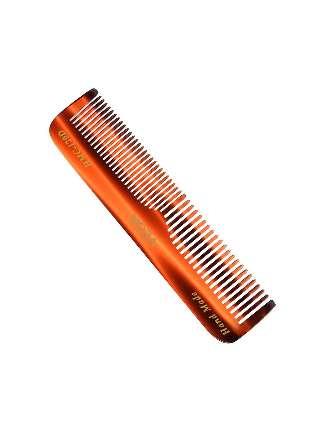 VEGA HMC-120D Handmade Pocket Hair Comb - Brown