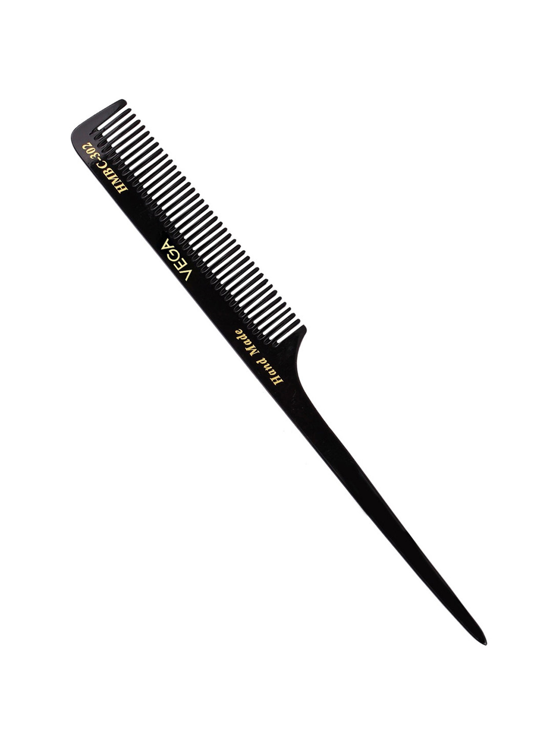 VEGA Handmade Tail Hair Comb - Black HMBC-302