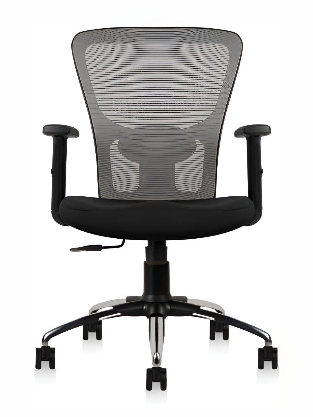 CELLBELL C110 Leo Grey & Black Mid Back Mesh Study Arm Chair
