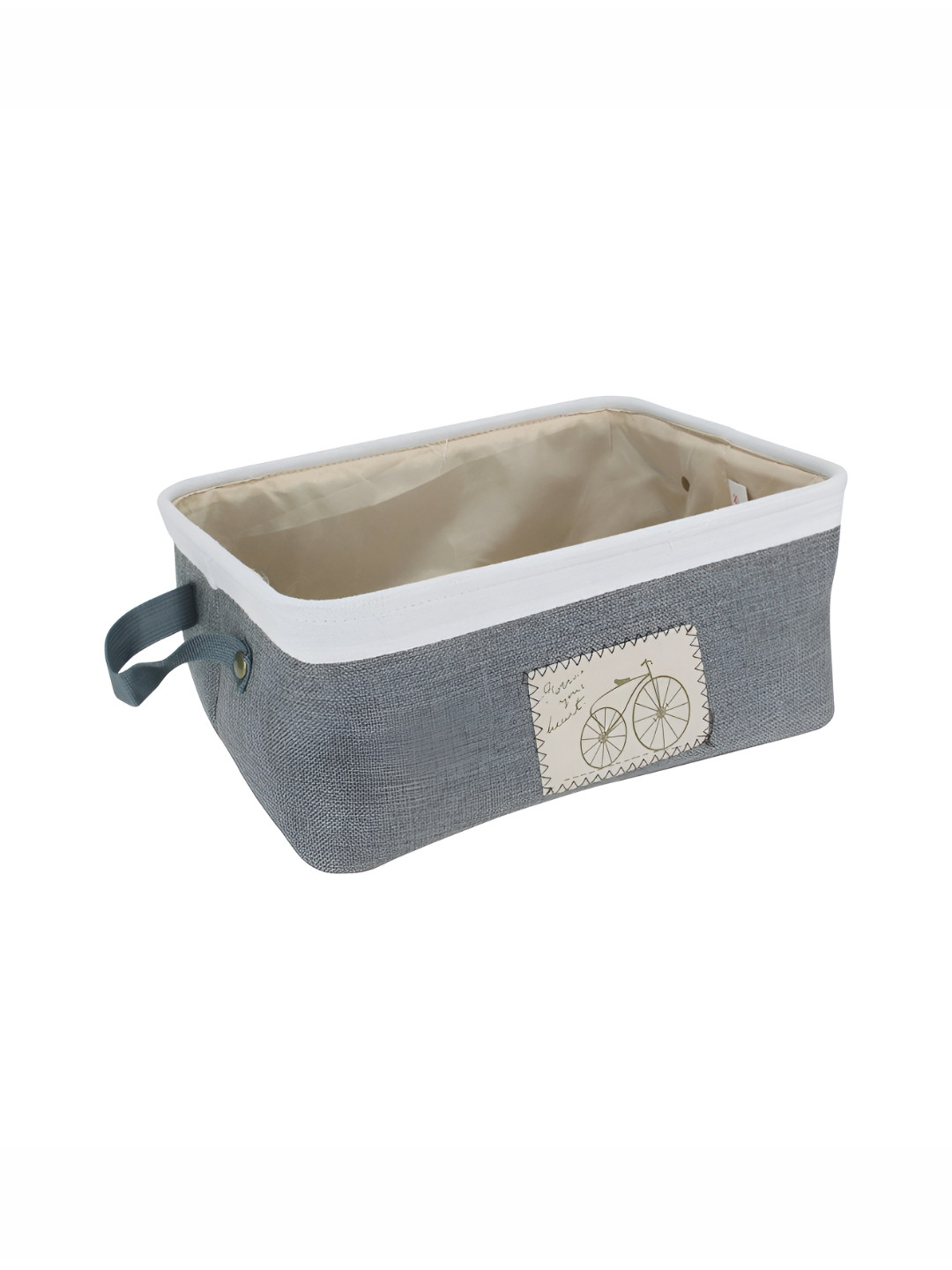 HomeStorie Grey Eco-Friendly Foldable Storage Basket Bins Regular Multi-Utility Organiser