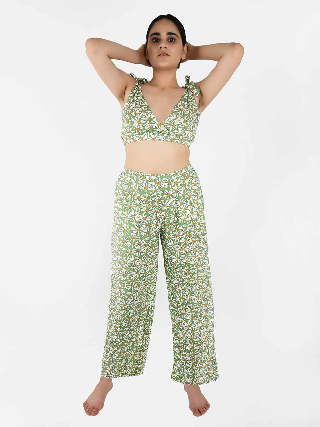 Blissence Printed Tie-Up Cover Up Set