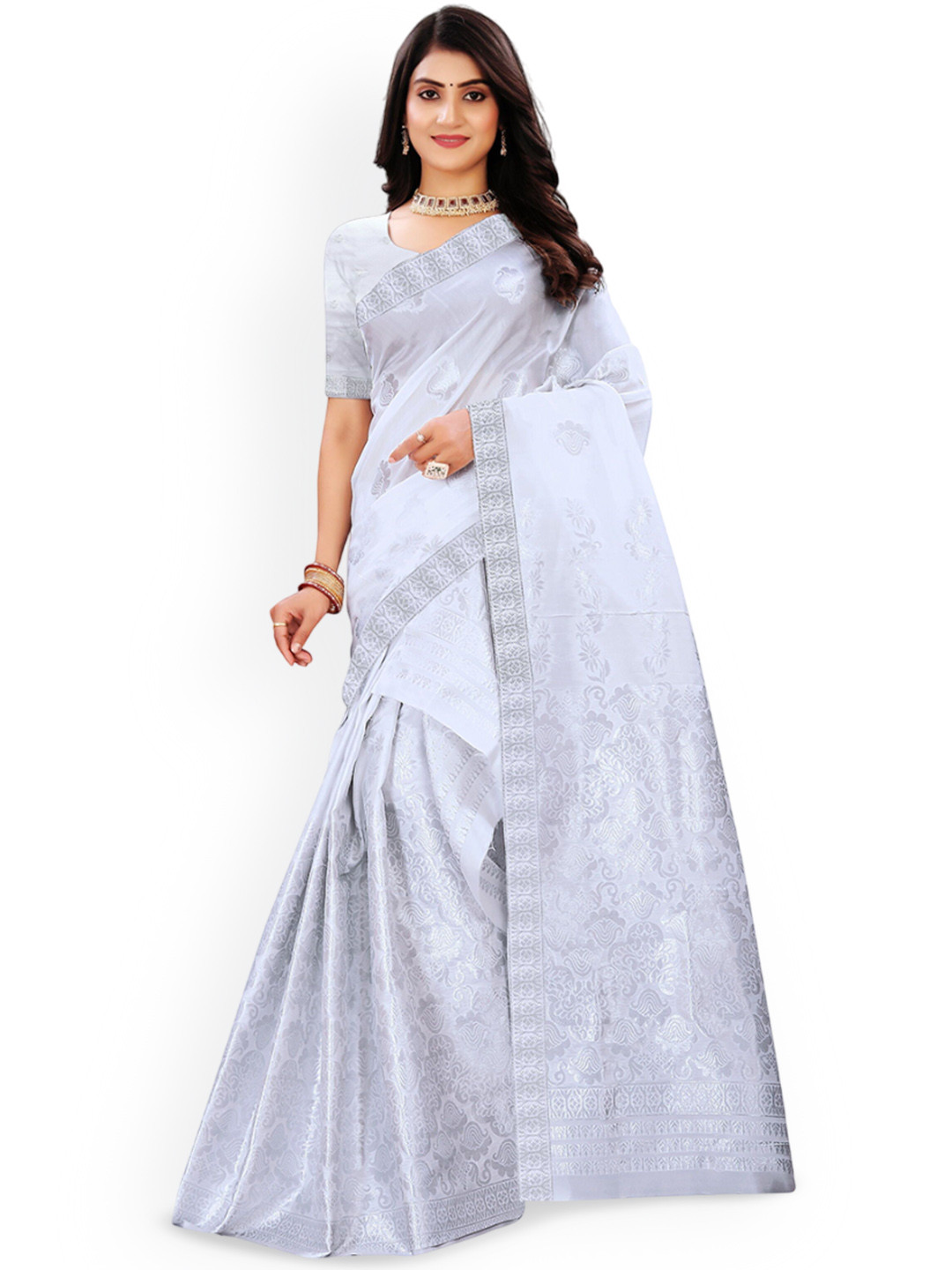 KAMDAR Women Mix Paat Silk Assamese Mekhela Sador Riha Set