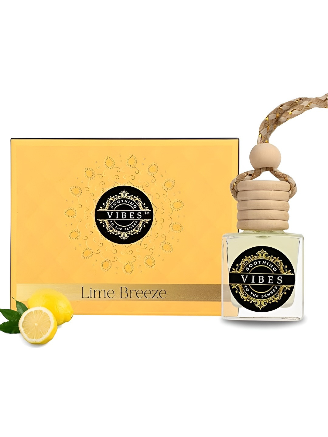 VIBES soothing to the senses Transparent Lime Breeze Car HangingPerfume