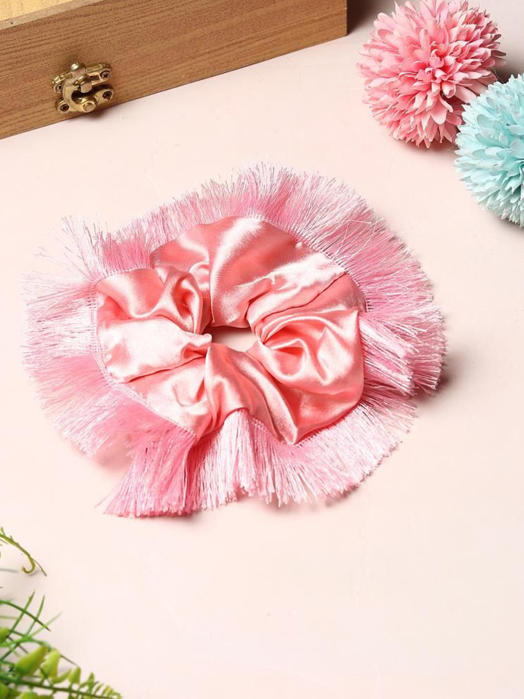 TIPY TIPY TAP Tassels Scrunchie - Pink
