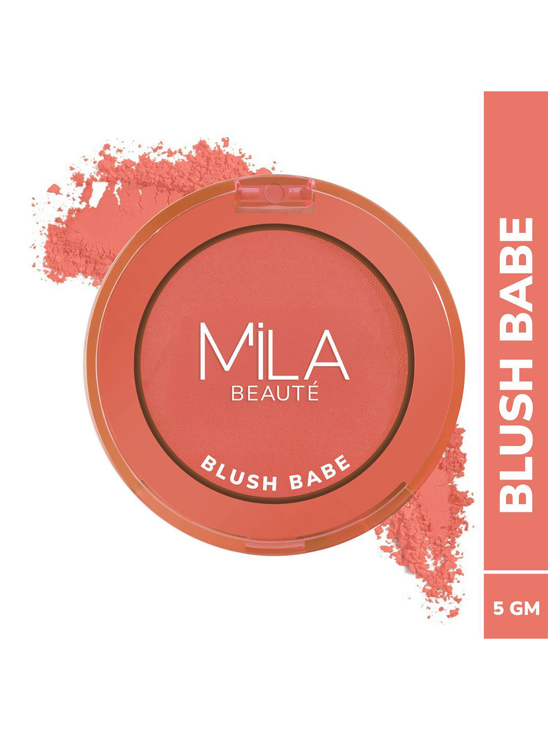 MILA BEAUTE Blush Babe Matte Powder With Jojoba Oil & Vitamin E - 5 g - Peach Soda - 01