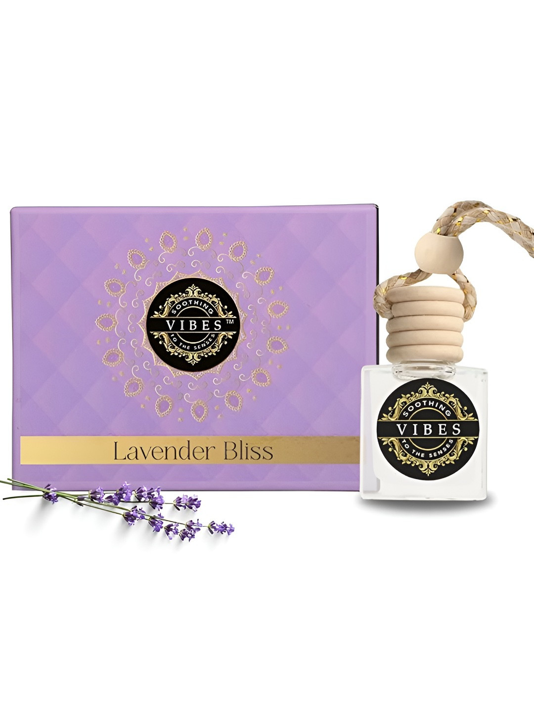 VIBES soothing to the senses Transparent Lavender Bliss Car Hanging Perfume
