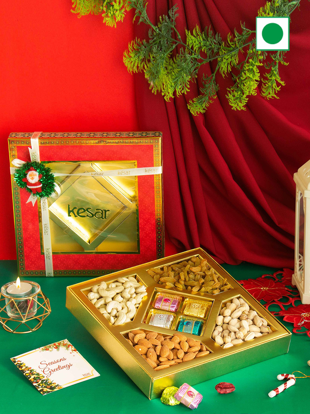 Kesar Sweets Unisex 5-Pieces Meraaki Gift Box & Greeting Card Set