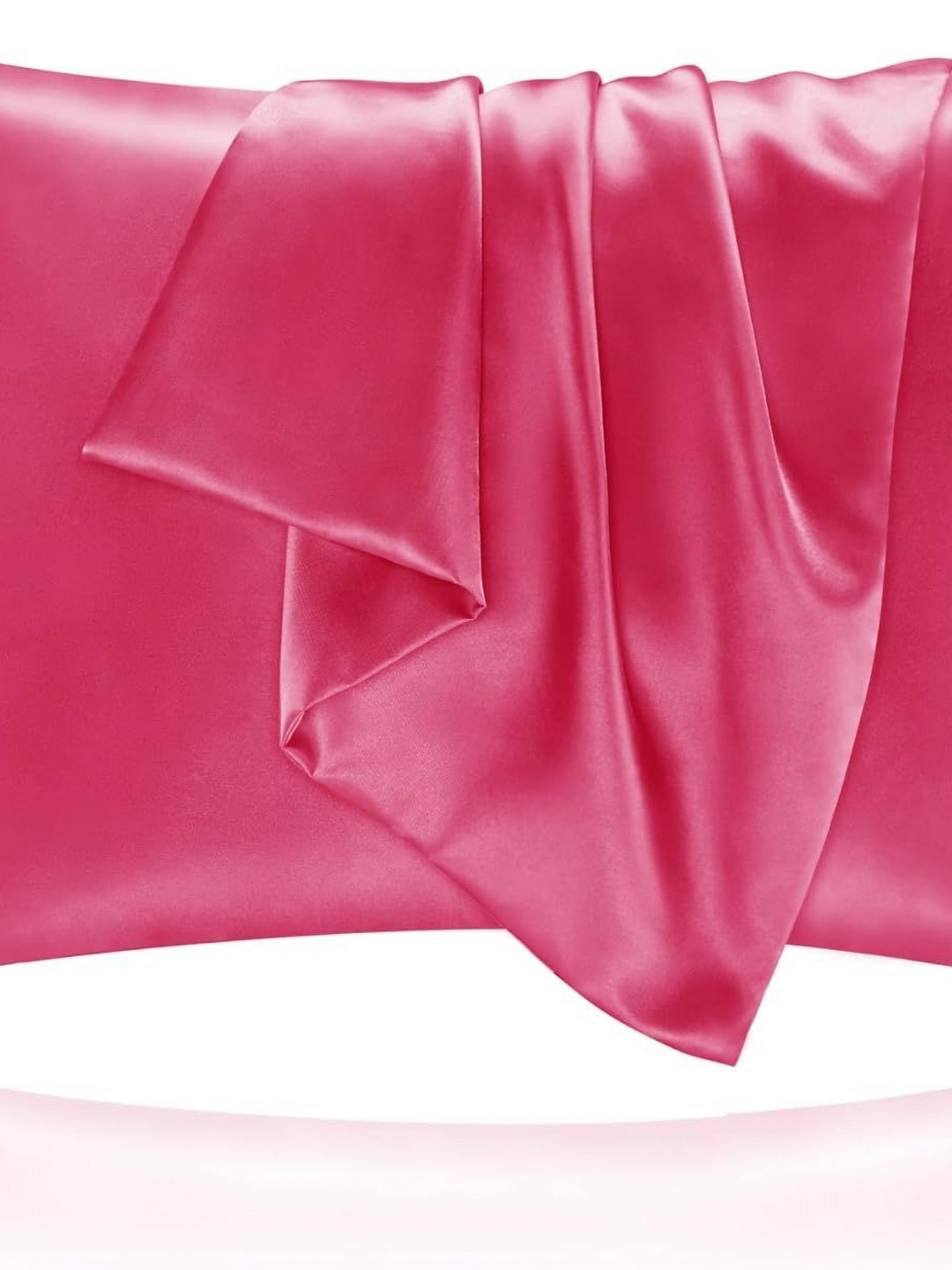 DEHMAN Pink 2 Pieces Pure Silk Rectangle Pillow Covers