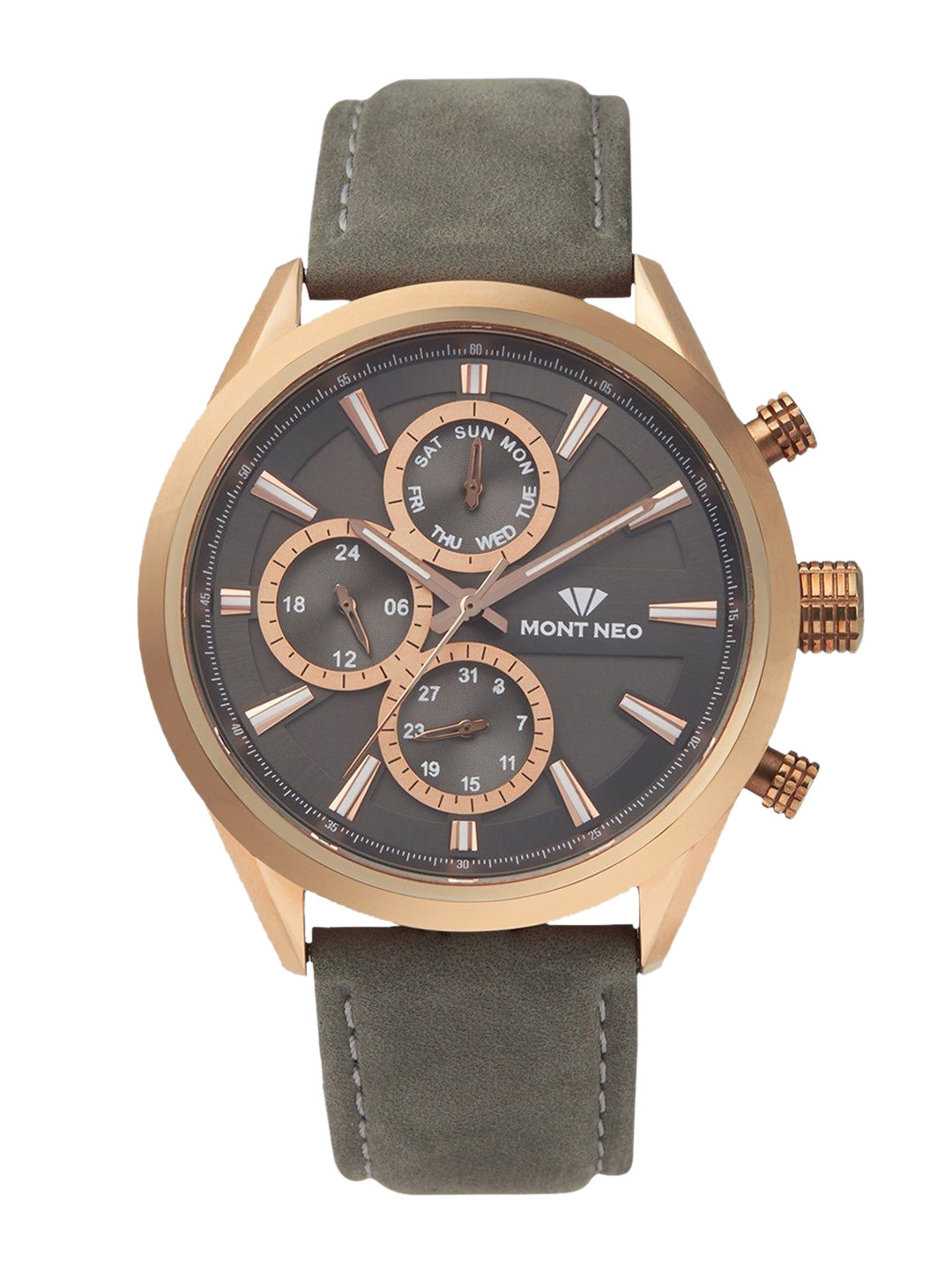 MONT NEO Men Dial & Leather Straps Analogue Watch 7010C-L3316