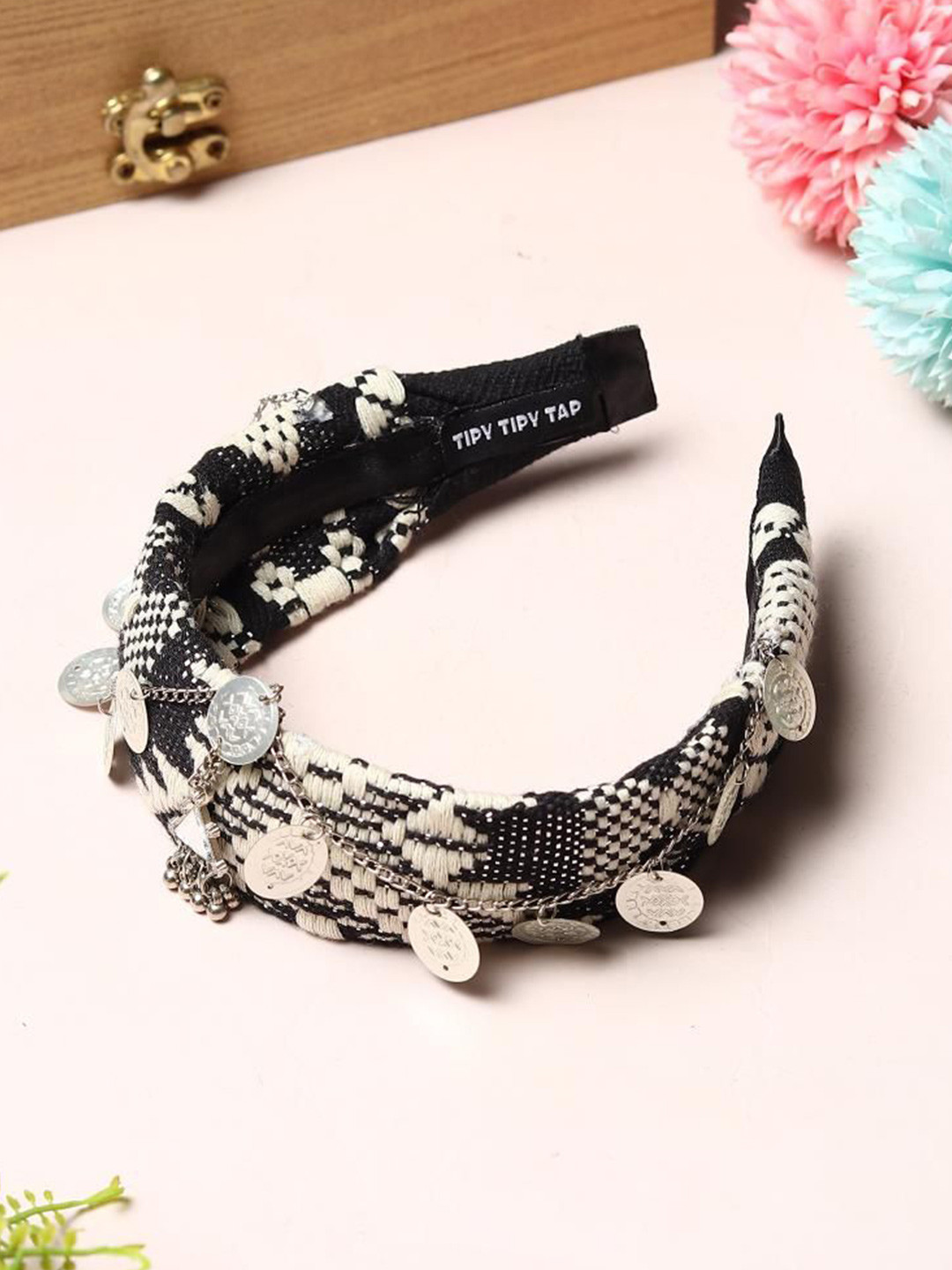 TIPY TIPY TAP Black & White Front Chains Hairband