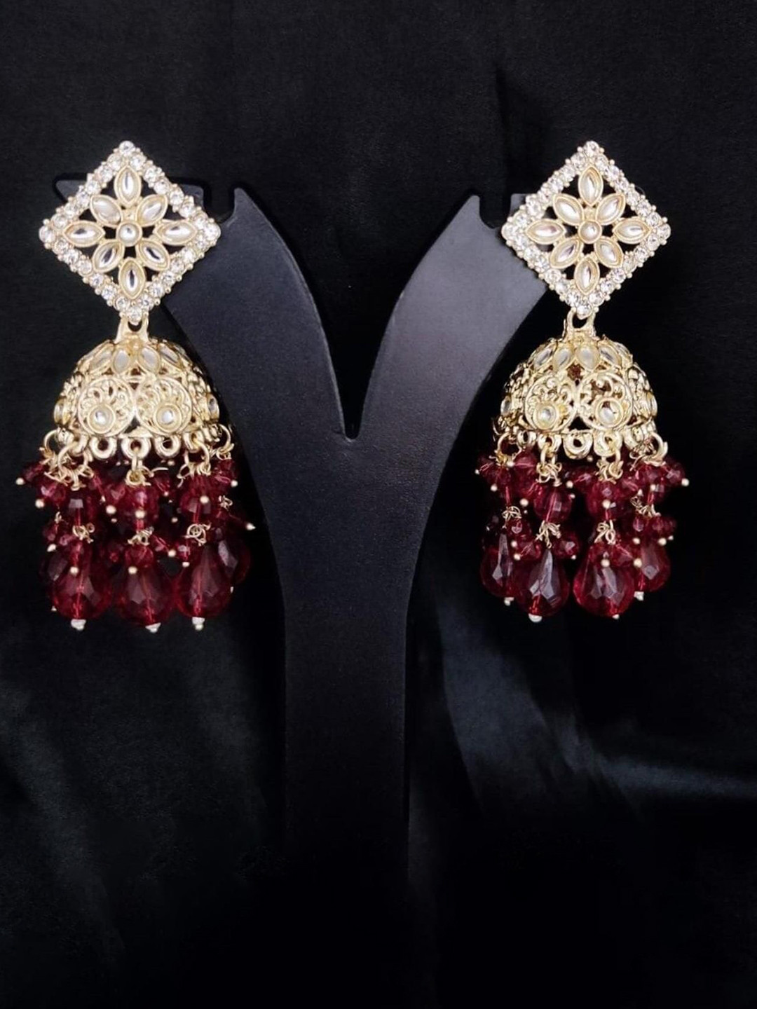 Gyaan Jewels Stones And Beads Earrings