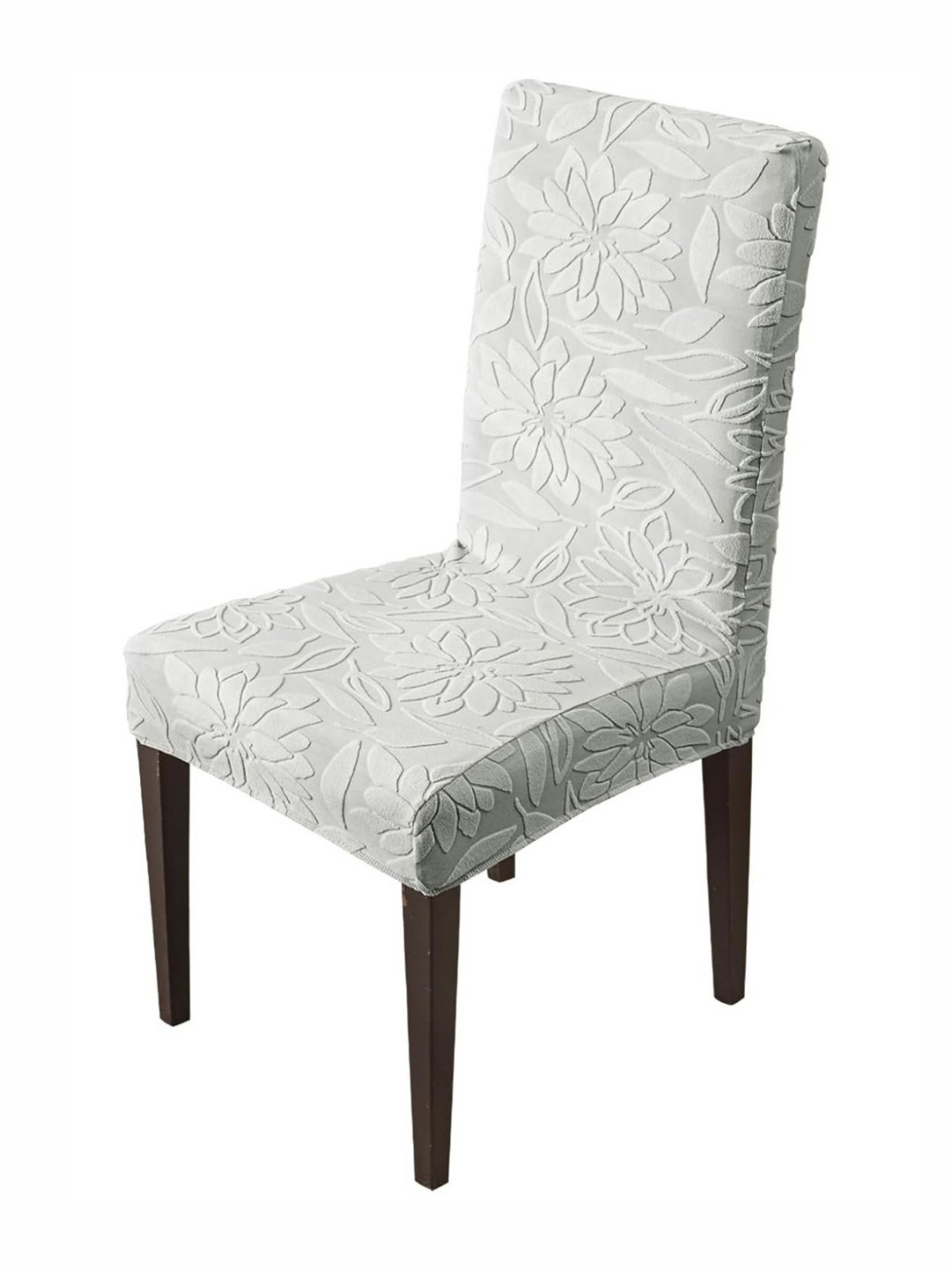 HOUSE OF QUIRK Grey Textured Waterproof Dining Chair Cover