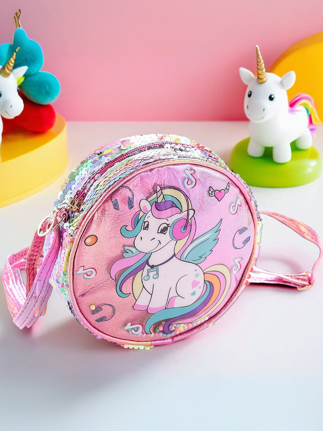 Tinker Squad Unicorn Reversible Sequence Sturdy Sling Bag