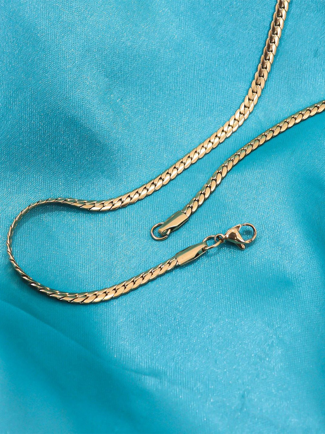 VAGHBHATT Men Gold-Plated Stainless Steel Minimal Chain
