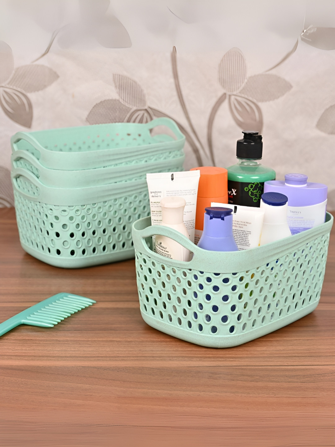 eha Green 4 Pieces Water Resistant Baskets