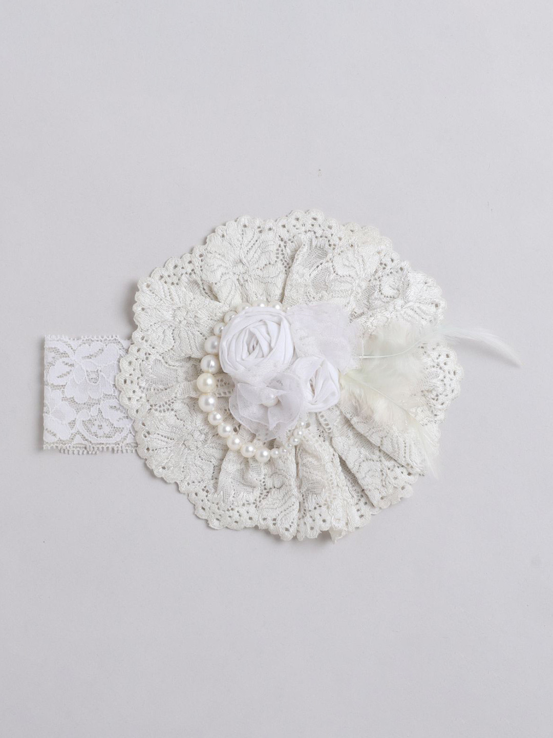 TIPY TIPY TAP Flowery Frill Infant Headband - White