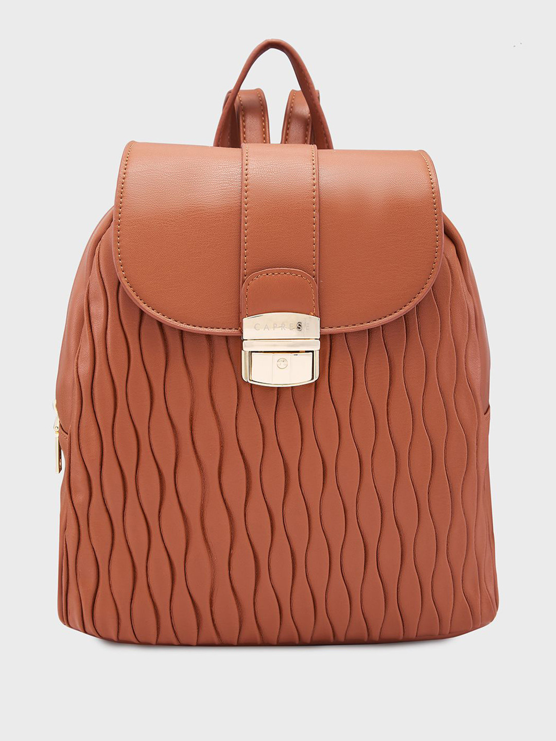 Caprese Shelbee Women Tan Medium Backpack