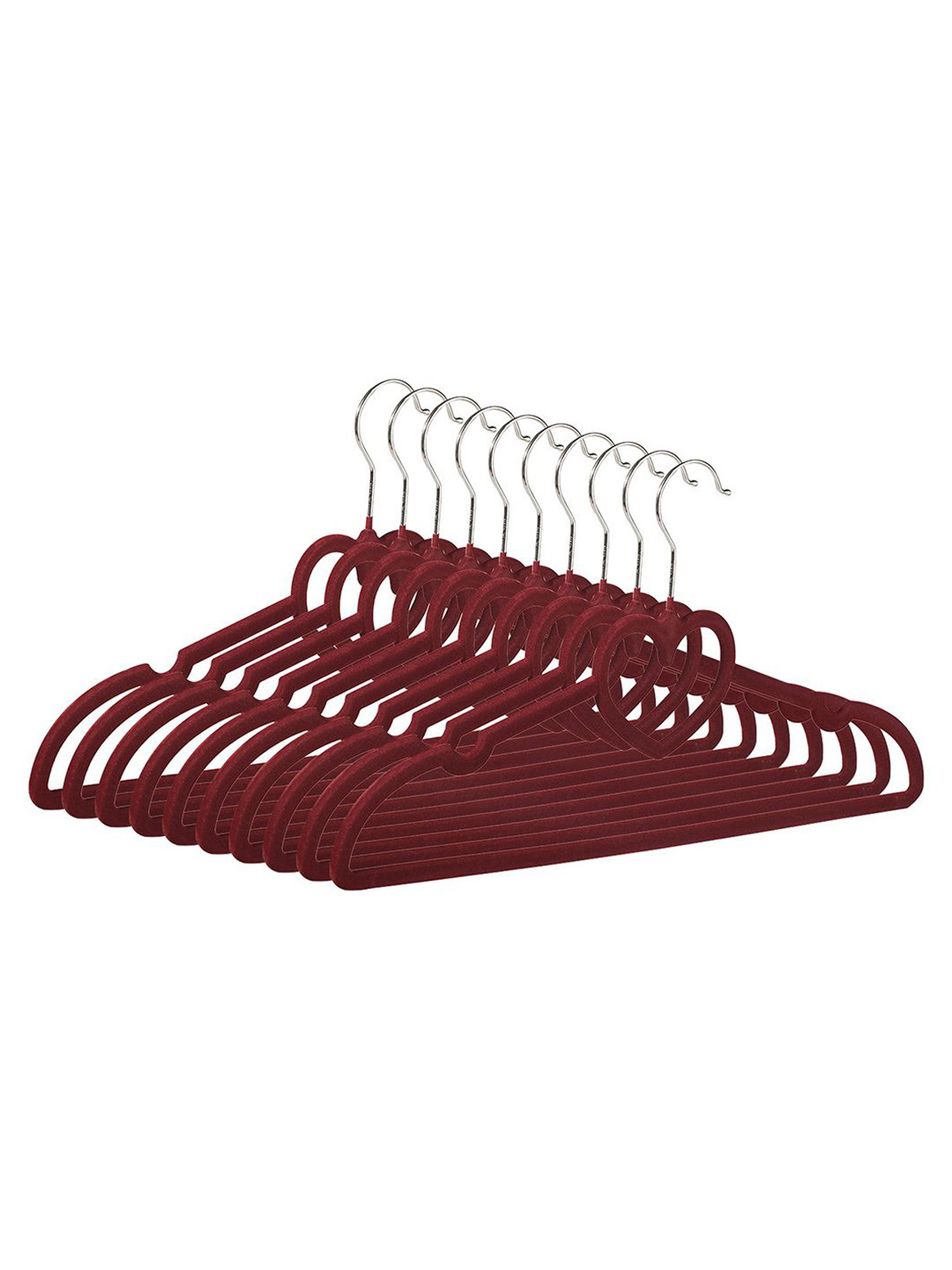 Kuber Industries 10-Pcs Maroon Clothes Hangers
