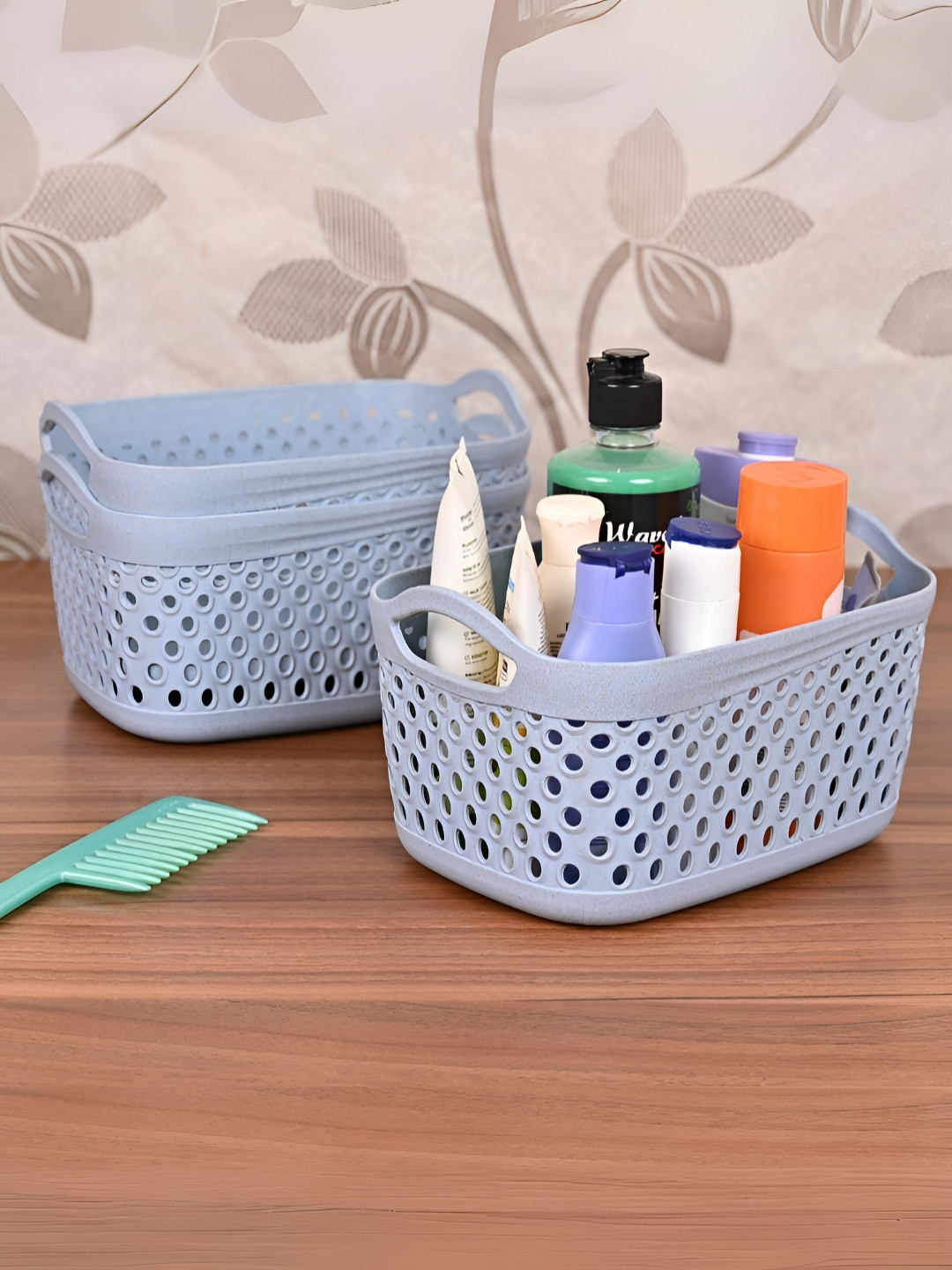 eha Blue 3 Pieces Water Resistant Baskets