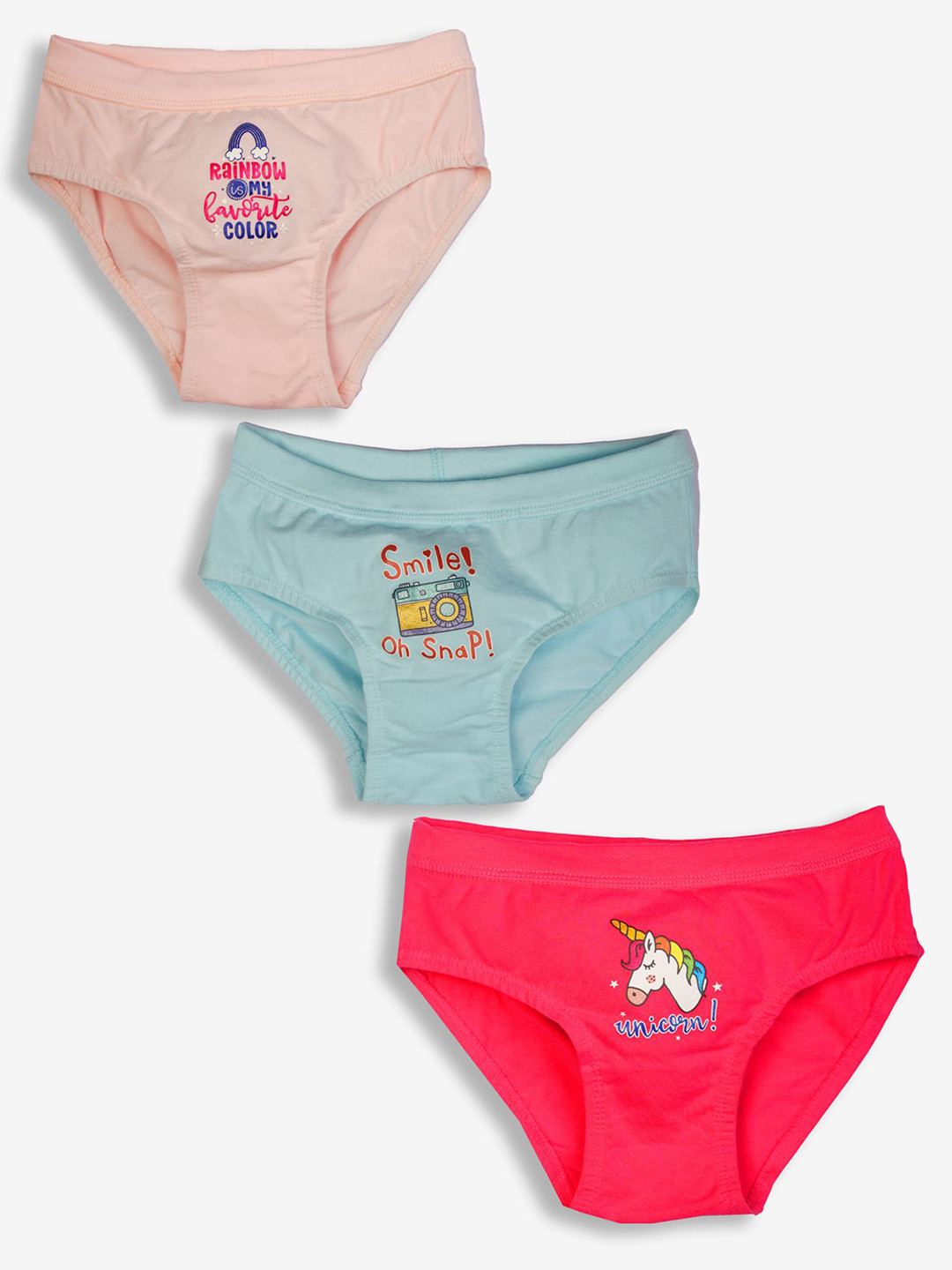 Bodycare Kids Girls Panties Solidassorted Pack Of 3 - KGA1153-PK001-Assorted