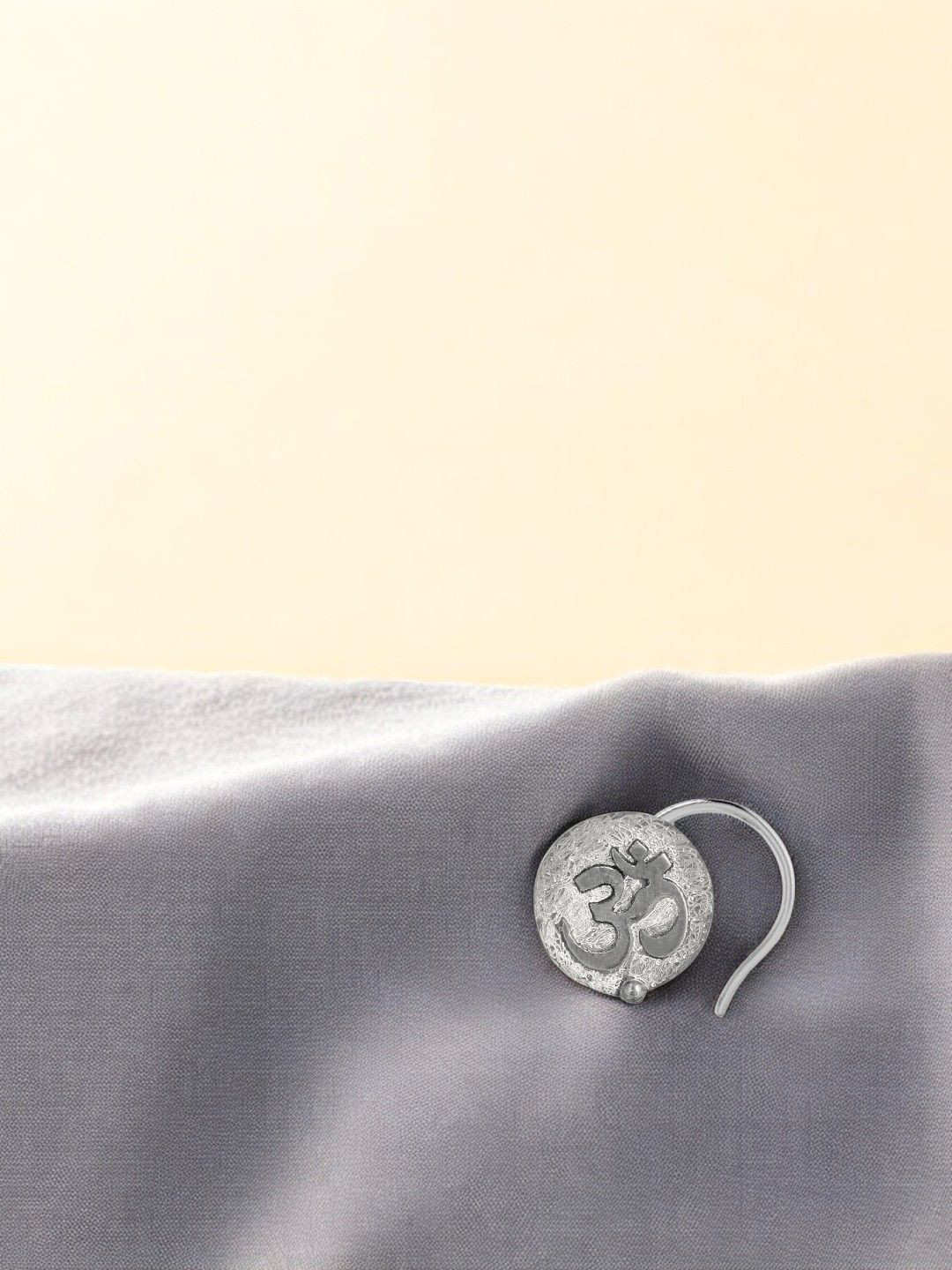 Sangria 925 Sterling Silver Om Symbol Stud Nosepin