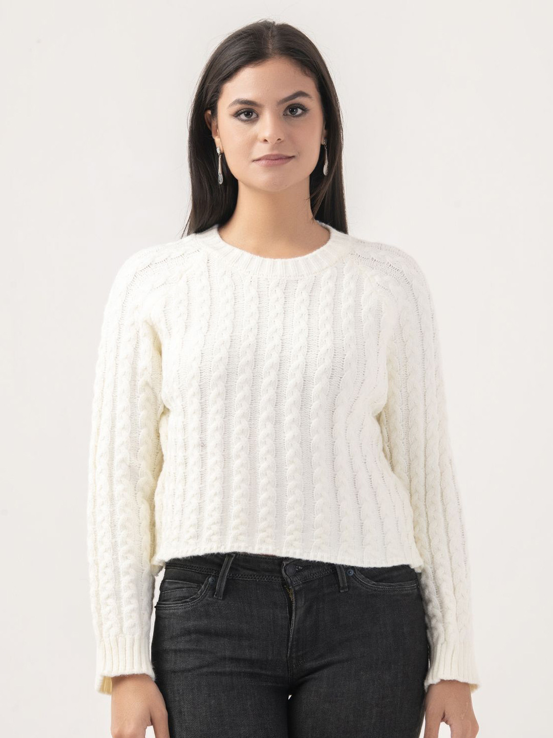 Albion By CnM Women Cable Knit Pullover Sweaters