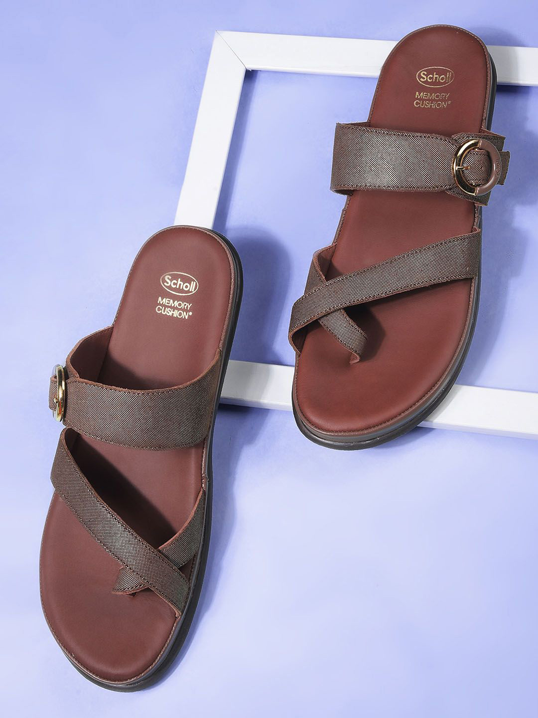 Scholl Women One Toe Flats with Buckle