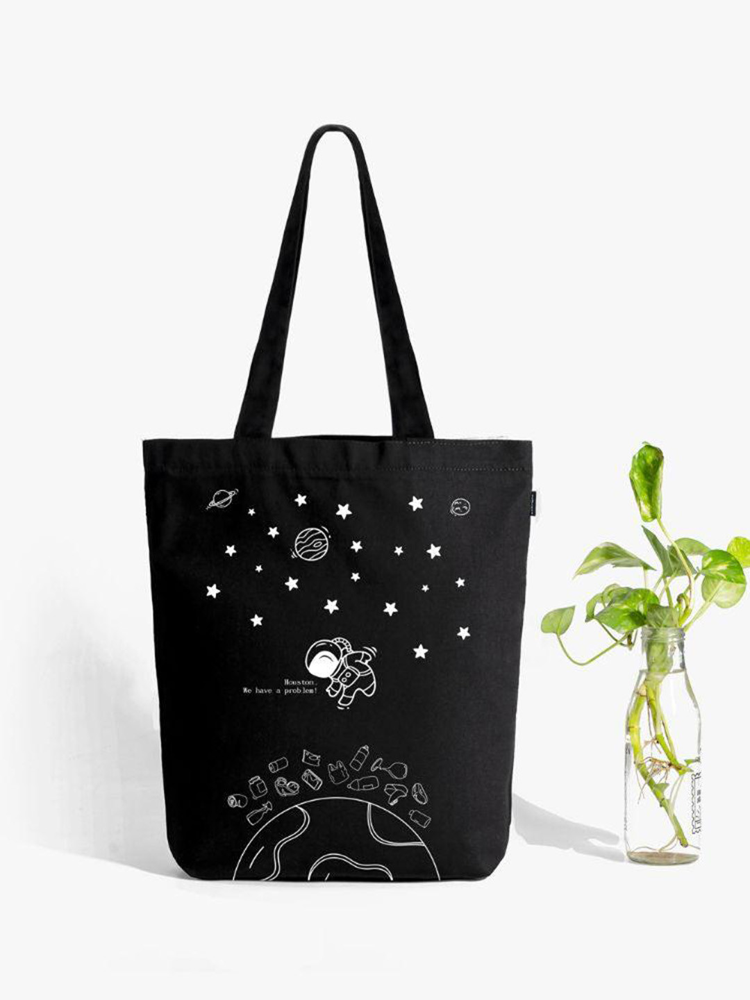 EcoRight Zipper Tote Bag - Houston we have a problem