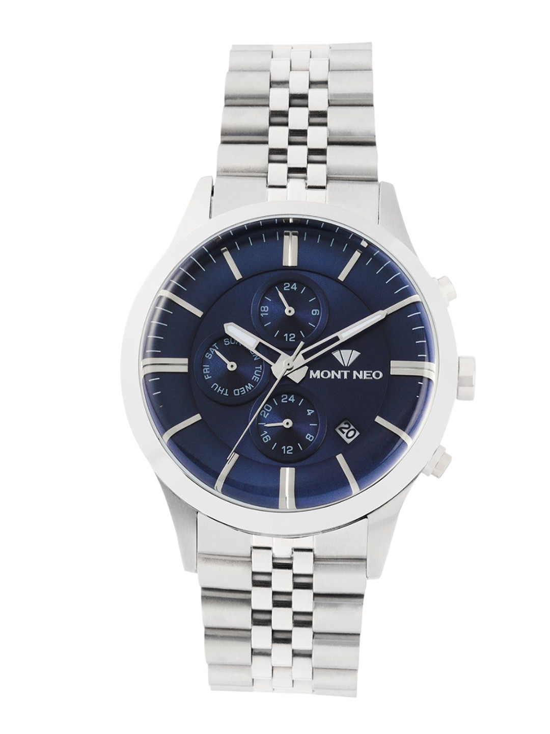 MONT NEO Men Patterned Dial & Bracelet Style Straps Analogue Watch 1049M-M1105