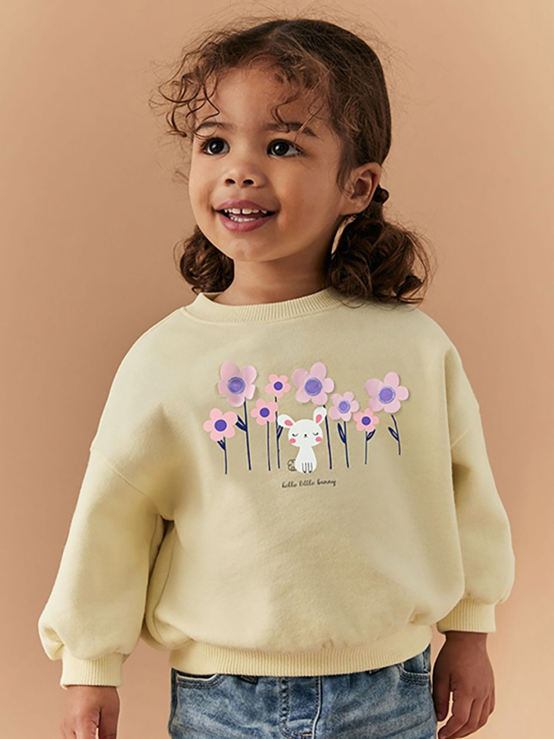 JC SPARKLE Girls Graphic Printed Round Neck Cotton T-shirt