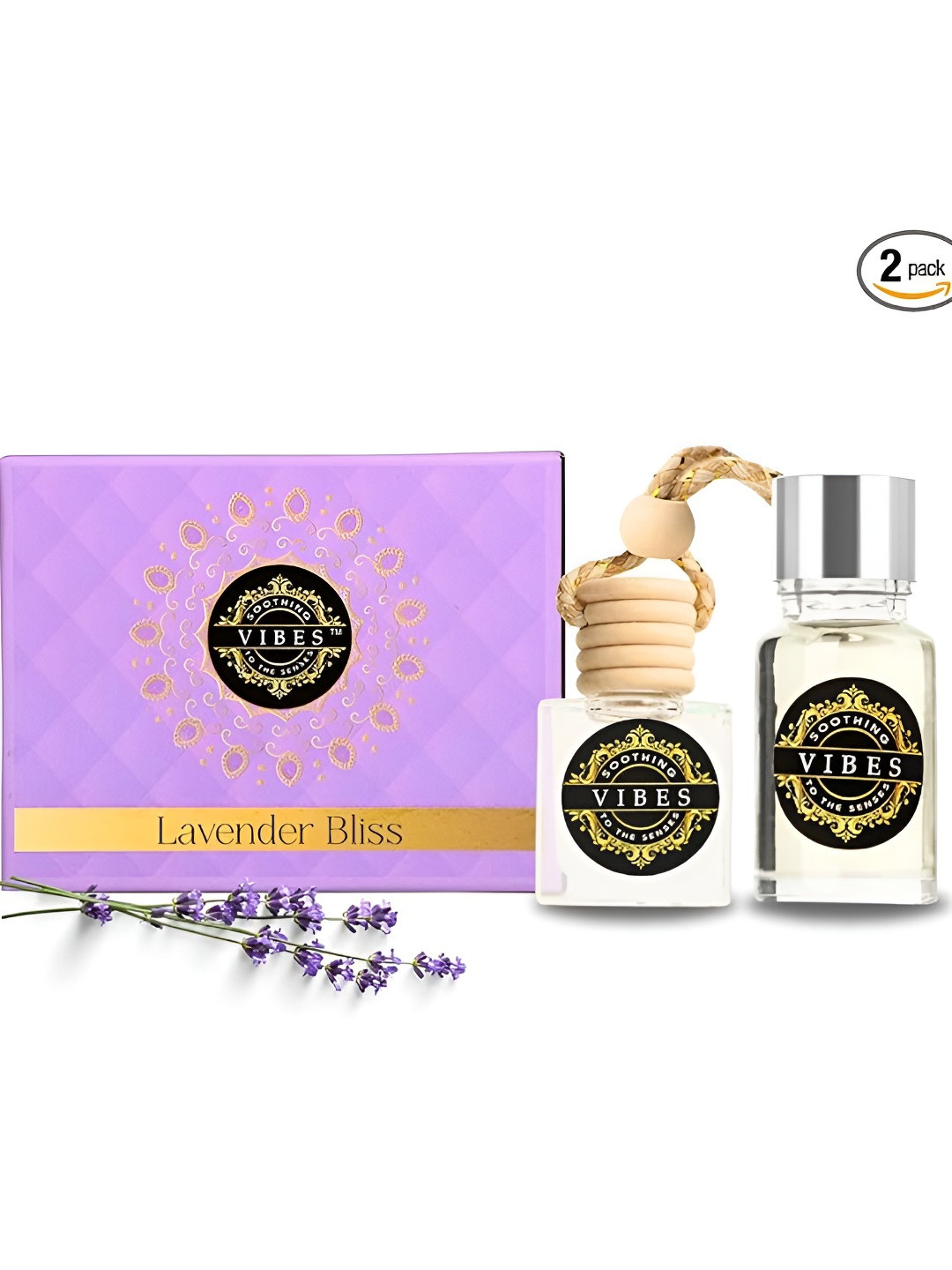 VIBES soothing to the senses Transparent Lavender Bliss Car Hanging Perfume