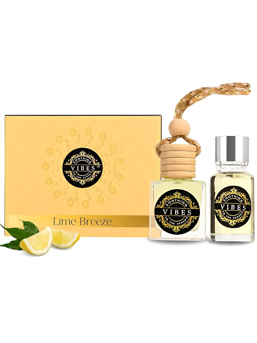 VIBES soothing to the senses Transparent Lime Breeze Car Hanging Perfume