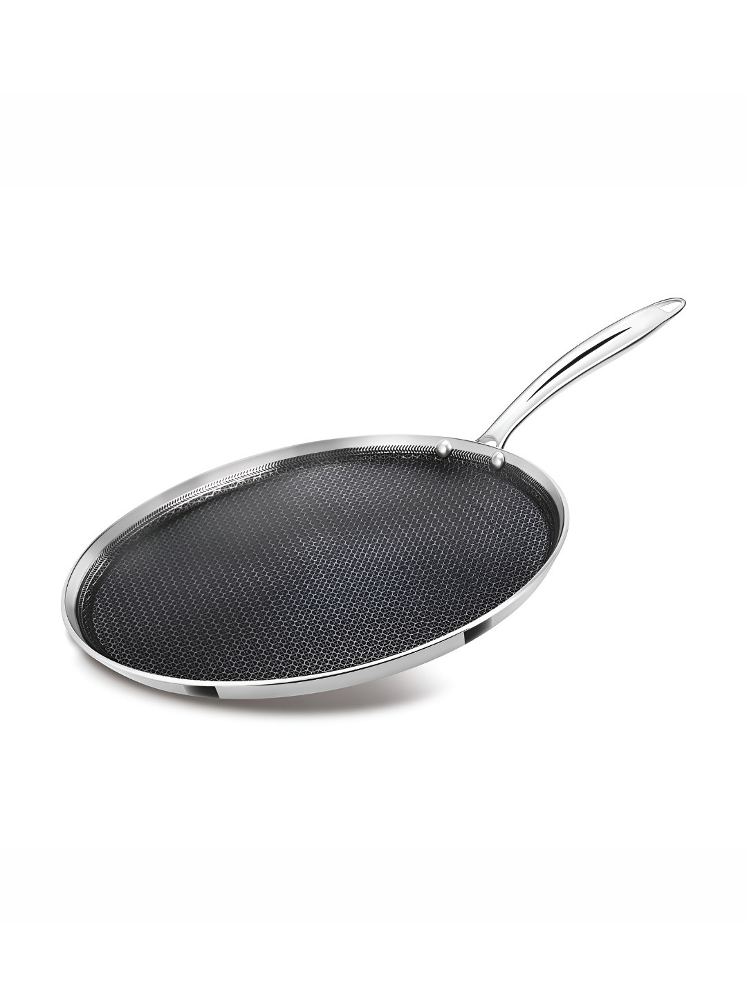 Milton Pro Cook Triply Hexa Tech Induction Stainless Steel Tawa 32 cm Honeycomb Non-Stick