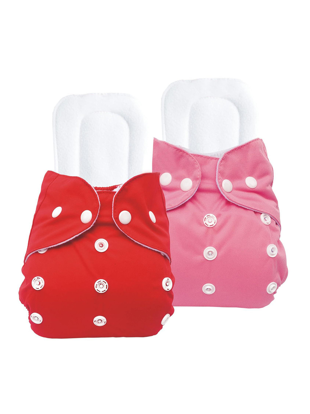 Kritiu Kids Set Of 2 Reusable Waterproof Cloth Diapers With Insert Pad