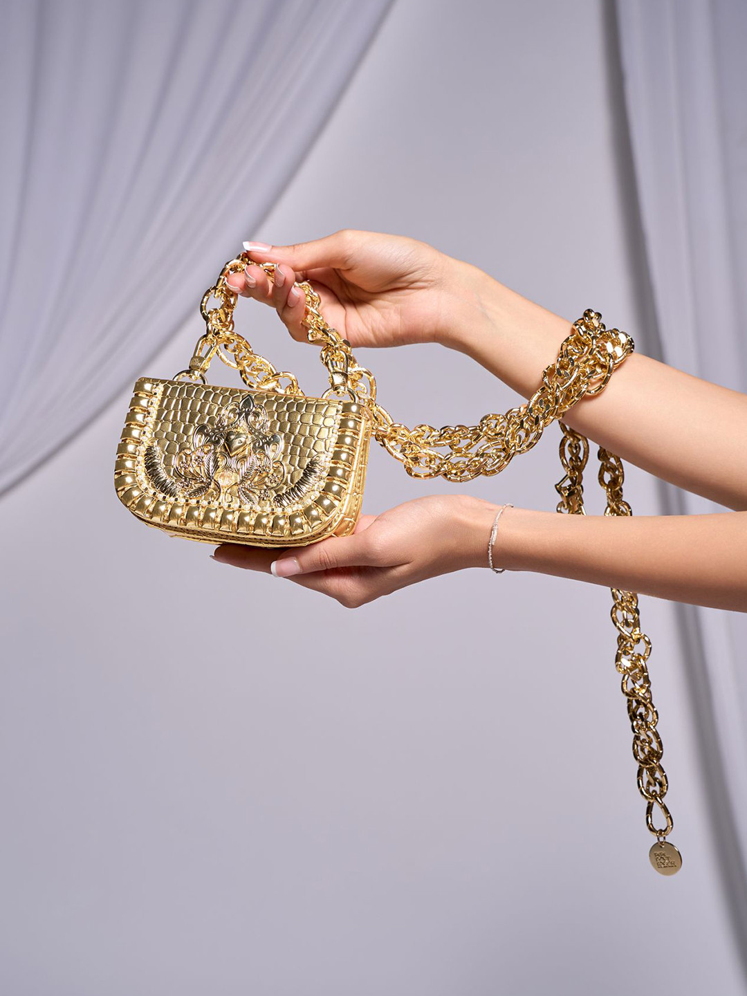 Papa Don't Preach Women Leather Bucket Handheld Bag