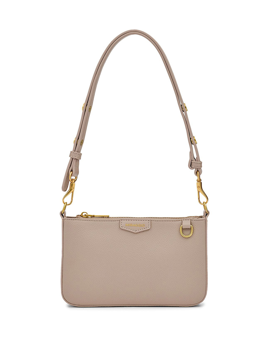 MIRAGGIO Sadie Taupe Sling Bag With Adjustable & Detachable Strap