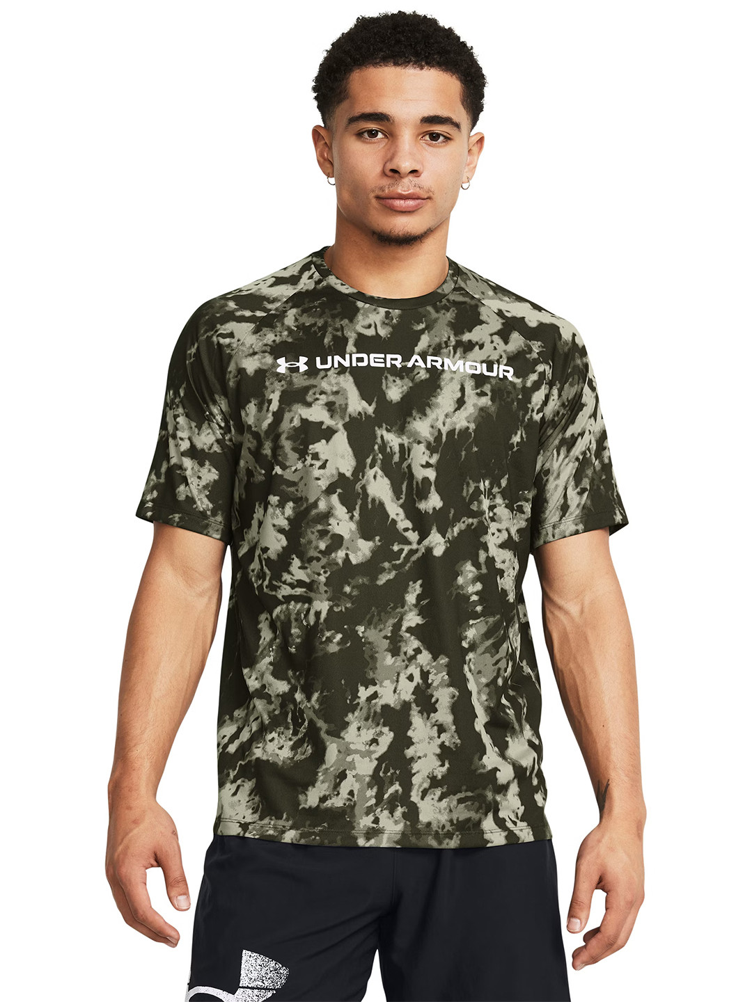 UNDER ARMOUR Men UA Tech ABC Camo Printed Relaxed Fit T-shirt