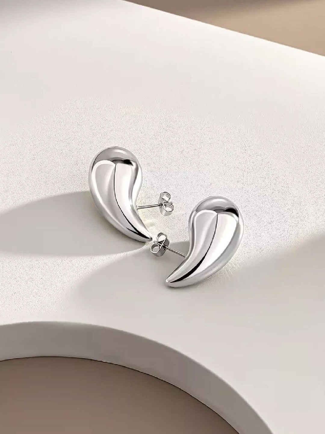 RUHI COLLECTION Stainless Steel Teardrop Shaped Studs