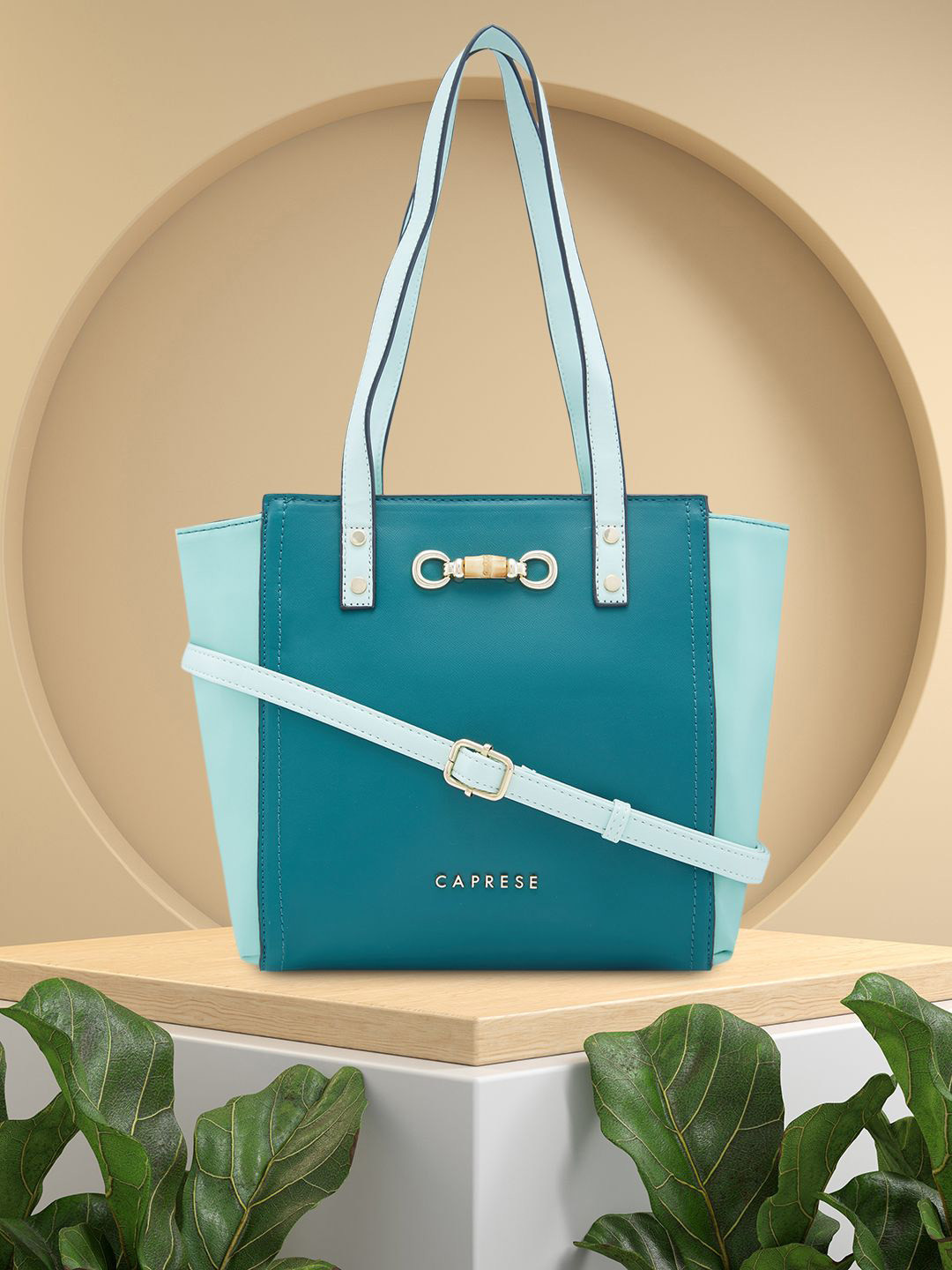 Caprese Eva Women Green Medium Satchel Bag