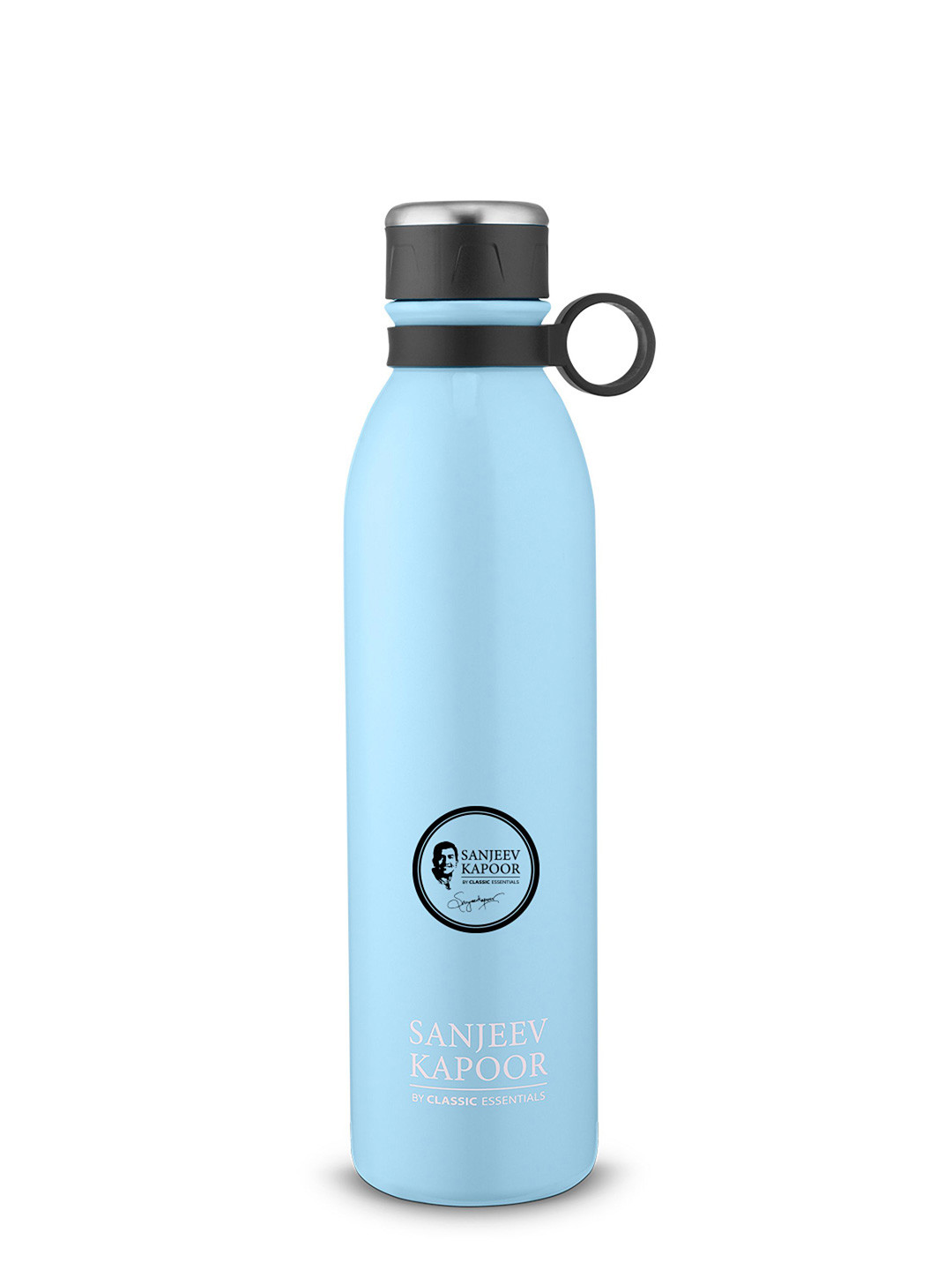 Classic Essentials Blue Typography Stainless Steel Spill Proof Flask - 1L