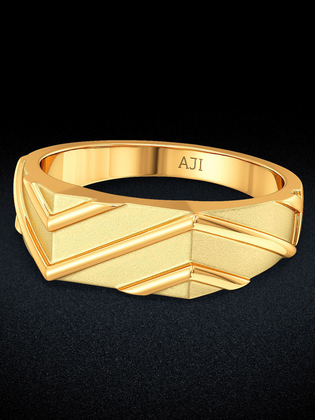 Joyalukkas Unisex Kids Solid Textured Gold Ring