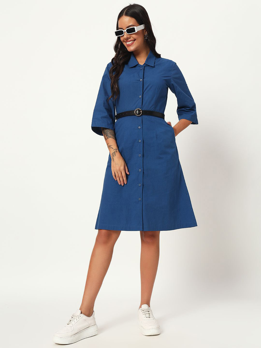 DESI VOGUE Organic Cotton Shirt Dress
