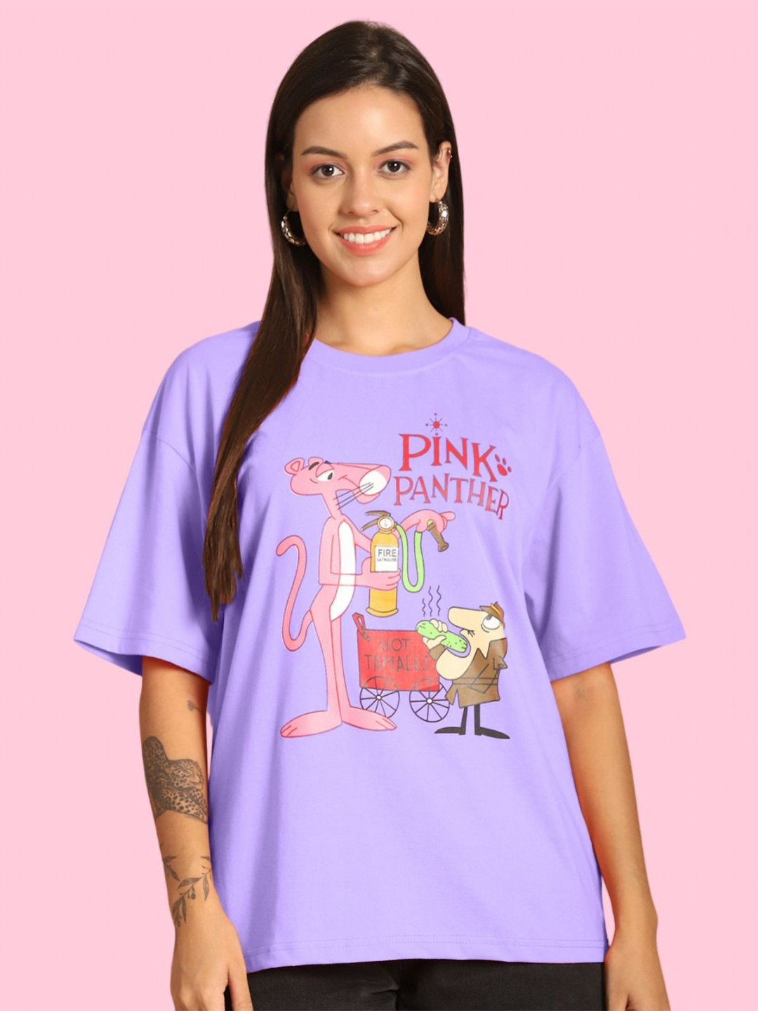 Tromko Women Graphic Printed Round Neck Cotton Relaxed Fit T-shirt